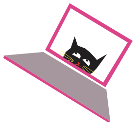 Cat with Laptop